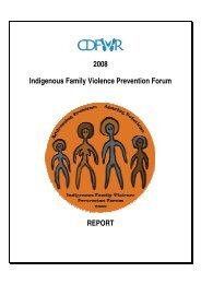 2008 Indigenous Family Violence Prevention Forum REPORT - Qld ...