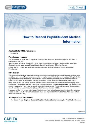 How to Record Pupil Student Medical Information.pdf - EiS Kent
