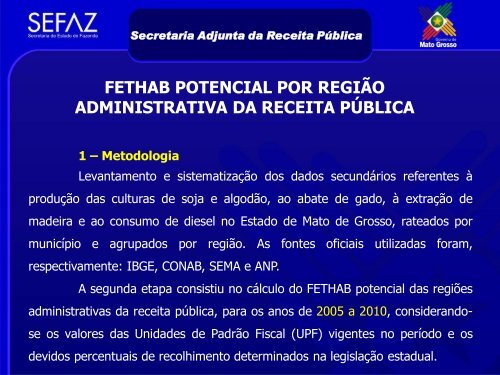 Comportamento da Arrecadação aos Fundos Estaduais - Sefaz