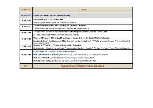 9th ICESAL 2012 - Technological Educational Institute of Crete