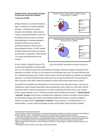 Abastecimiento y Saneamiento del Agua: Un Resumen de Asuntos ...