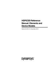 HSPICE User Guide - Department of Electrical, Computer, and