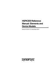 HSPICE Reference Manual: Elements and Device Models