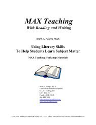 MAX Teaching with Reading and Writing - Ects.org