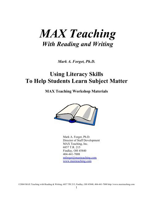 MAX Teaching with Reading and Writing - Ects.org