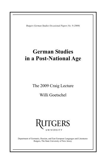 12.1.09 Goetschel Lecture - Department of Germanic, Russian, and ...