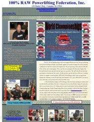 2012 Sept Newsletter - Raw Powerlifting