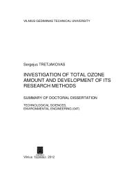 investigation of total ozone amount and development of its research ...