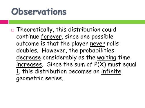 GEOMETRIC DISTRIBUTIONS