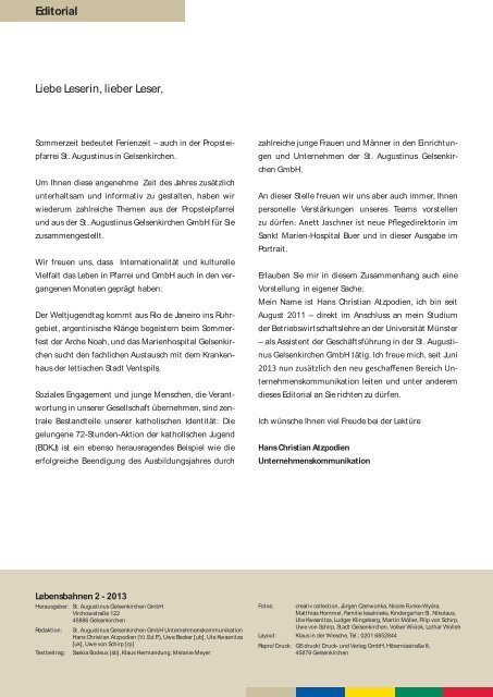 Ausgabe 2013-2 - St. Augustinus Gelsenkirchen GmbH