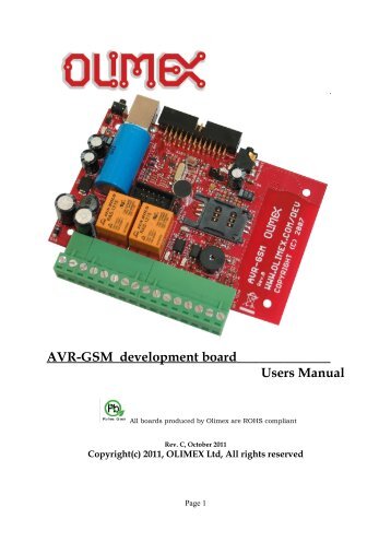 AVR-GSM User Manual - Olimex