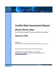 Conflict Risk Assessment Report: African Great Lakes