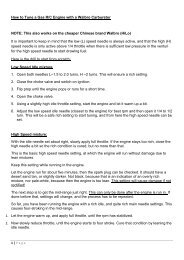 Carburetor Size Estimation Chart