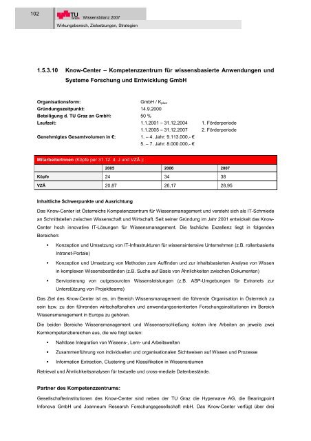 I Wirkungsbereich, Zielsetzungen, Strategien - mibla.TUGraz.at