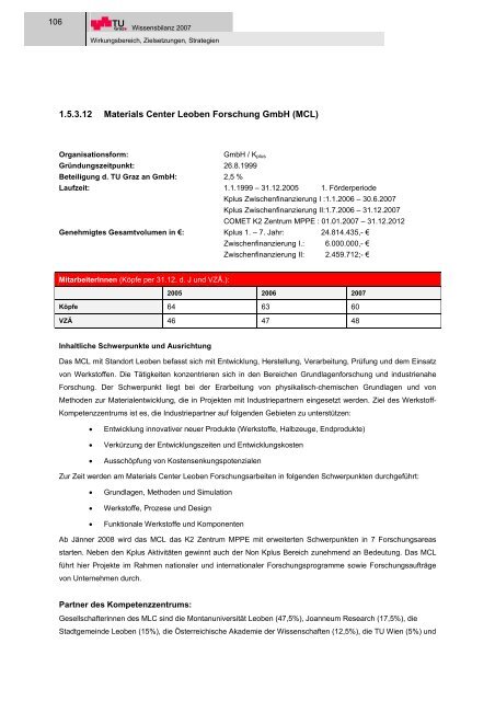 I Wirkungsbereich, Zielsetzungen, Strategien - mibla.TUGraz.at