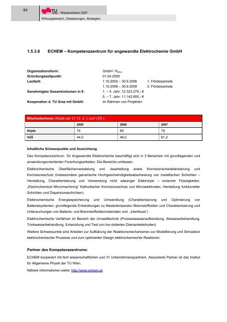 I Wirkungsbereich, Zielsetzungen, Strategien - mibla.TUGraz.at