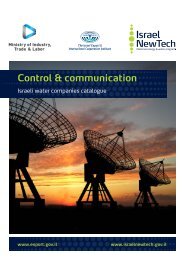 Israeli water companies catalogue for Control & Communication