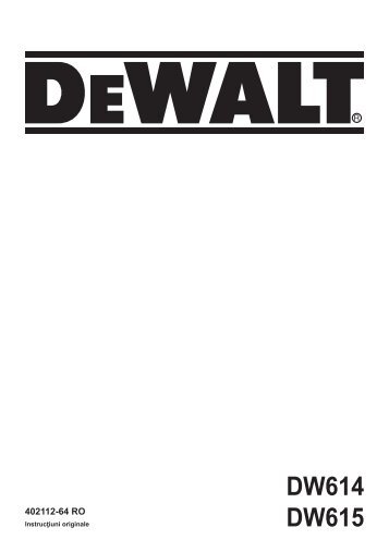 maşină de frezat dw614, dw615 - Service - DeWALT