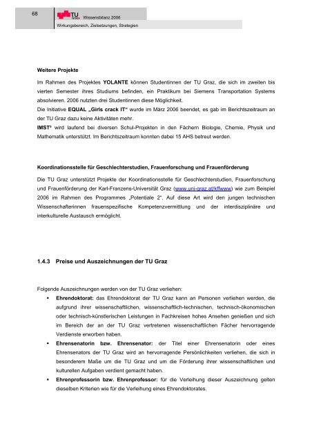 I Wirkungsbereich, Zielsetzungen, Strategien - mibla.TUGraz.at