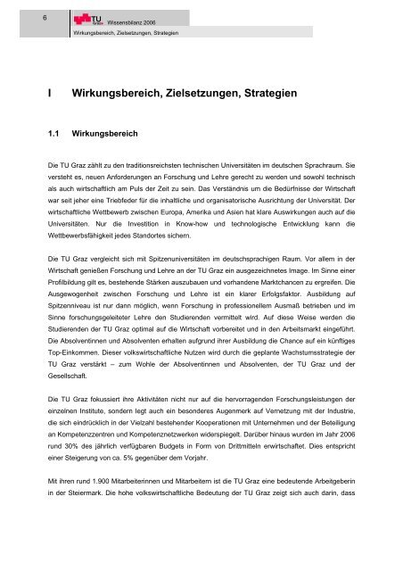 I Wirkungsbereich, Zielsetzungen, Strategien - mibla.TUGraz.at