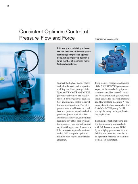 Hydraulic System Solutions for Plastics Processing ... - Bosch Rexroth