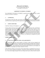 Our Retainer Agreement - Willick Law Group