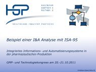 Beispiel einer I&A Analyse mit ISA-95 - HGP AG