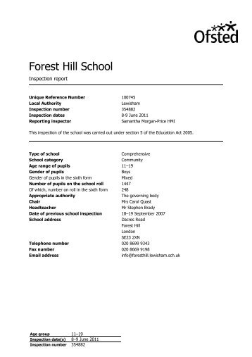 here - Forest Hill School