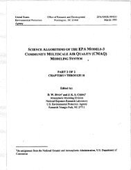 Science Algorithms EPA Models 3 Community Multiscale Air Quality ...