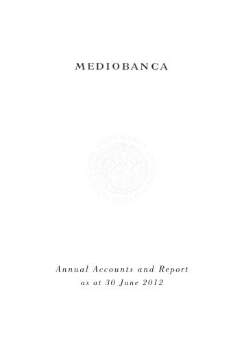 2012 Annual Report - Mediobanca