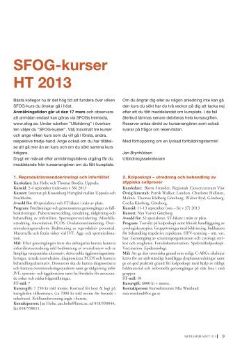 SFOG-kurser HT 2013