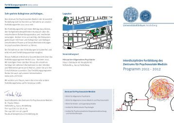 Programm 2011 - 2012 - UniversitÃ¤tsKlinikum Heidelberg