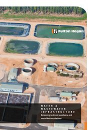 water & wastewaterinfrastruct ure - Fulton Hogan