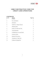 HSBC FAIR PRACTICE CODE FOR