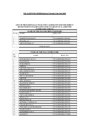 File No.RET/301-10/2008 dated at Chennai 2 the 26.6.2009 LIST OF ...