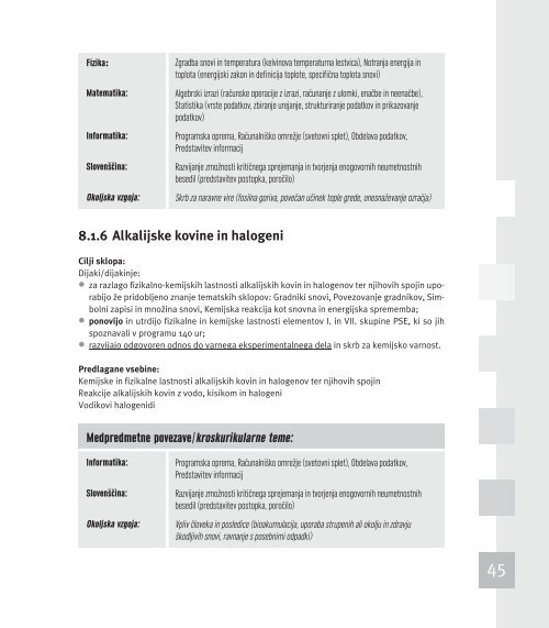 kemija - Portal Ministrstvo za Å¡olstvo in Å¡port