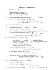 Sand Filter Design Calculations