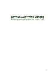 getting away with murder - Birmingham Disability Resource Centre