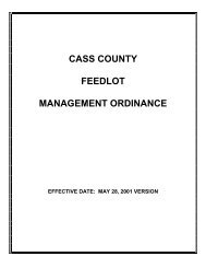 Feedlot Ordinance - Cass County, Minnesota