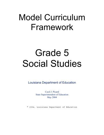 Grade 5 Social Studies - Louisiana Department of Education