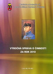 VÃ½roÄnÃ¡ sprÃ¡va o Äinnosti za rok 2010_3 - Ministerstvo obrany SR