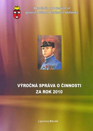 VÃ½roÄnÃ¡ sprÃ¡va o Äinnosti za rok 2010_3 - Ministerstvo obrany SR