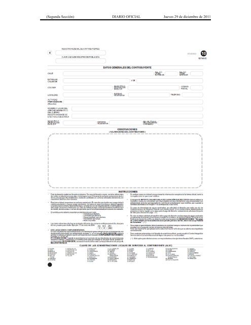 ANEXOS 1 y 1A de la Resolución Miscelánea Fiscal para 2012 ...