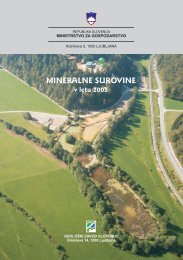 MINERALNE SUROVINE - Geološki zavod Slovenije