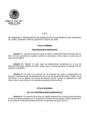 ley de ingresos y presupuesto de ingresos del ayuntamiento del ...