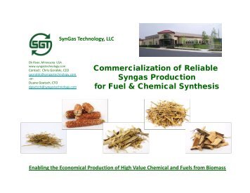 Commercialization of Reliable Syngas Production for Fuel - AURI