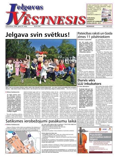 2008.gada 29. maijs. Nr.22(54) - Jelgavas VÄstnesis