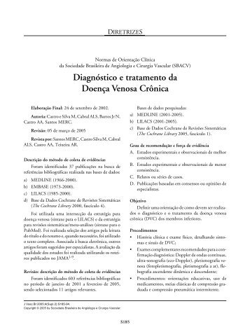 doença venosa crônica - Jornal Vascular Brasileiro