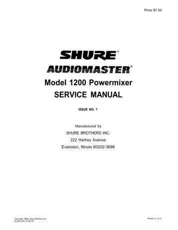 Audiomaster 1200 Powermixer - Shure