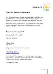 Kouvolan palvelusetelituottajat
